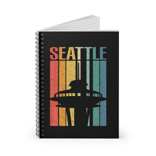 Vintage Seattle Space Needle Retro Seattle Pride Spiral Notebook