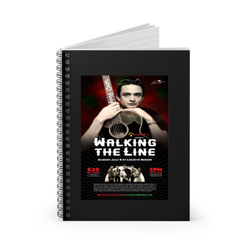 Walking The Line' Johnny Cash Tribute Concert Spiral Notebook