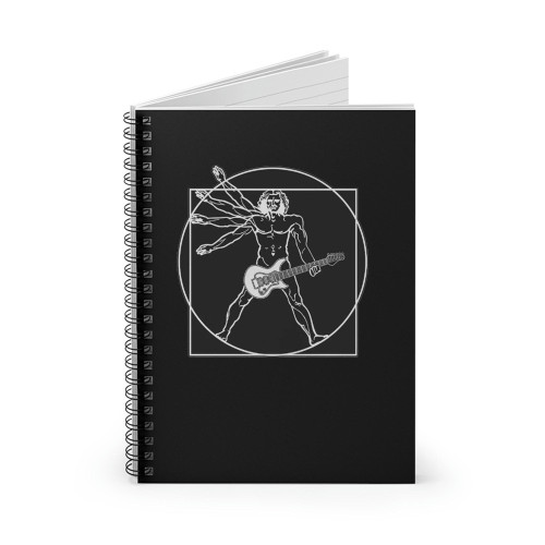 Da Vinci Vitruvian Man Guitar Rock 1 Spiral Notebook