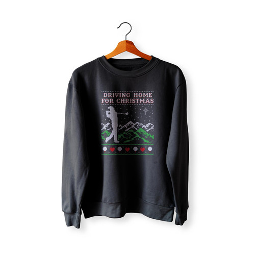 Driving Home For Christmas Xmas Golf  Sweatshirt Sweater