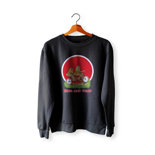 Frog And Toad On The Bike In Red Circle  Sweatshirt Sweater