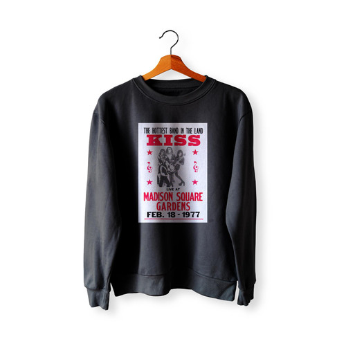 Kiss 1977 Madison Square Garden Reproduction Cardboard Concert  Sweatshirt Sweater
