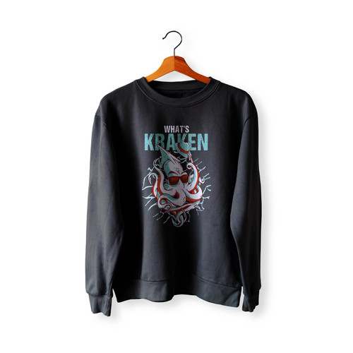 Kraken Ocean Monster Diver Surfer Beach Lover What'S Kraken  Sweatshirt Sweater