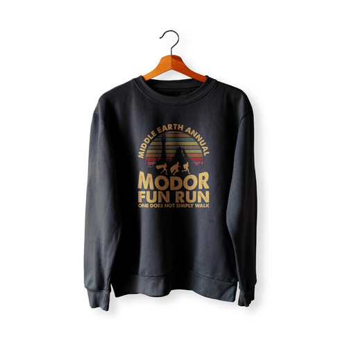 Mordor Fun Run Middle Earth'S Annual Mordor Fun Run One Does Not Simply Walk  Sweatshirt Sweater