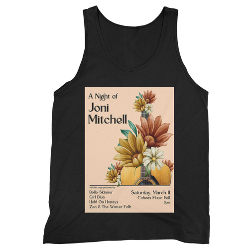 A Night Of Joni Mitchell Zan The Winter Folk Girl Blue Hold On Honeys And Belleskinner  Tank Top