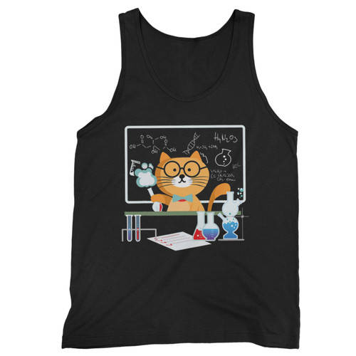 Funny Science Cat Chemistry Teacher  Tank Top