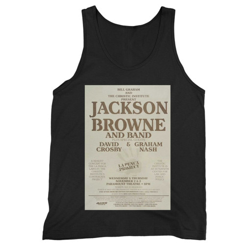Jackson Browne Vintage Concert From Paramount Theatre  Tank Top