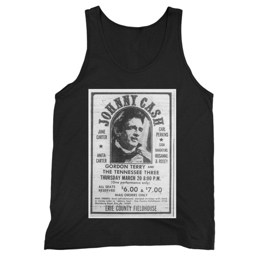 Johnny Cash Carl Perkins June Carter At Erie County Fieldhouse Erie  Tank Top Johnny Cash Carl Perkins June Carter At Erie County Fieldhouse Erie  Tank Top