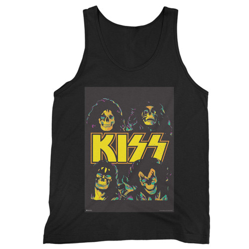 Kiss Band Merchandise Skulls Skeletons Merch Heavy Metal Music Retro Vintage 70S Kiss  Tank Top