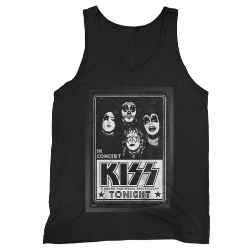 Kiss Live In Concert Kiss Band Heavy Metal Music Merch 1970S Retro Vintage Concert Tour  Tank Top