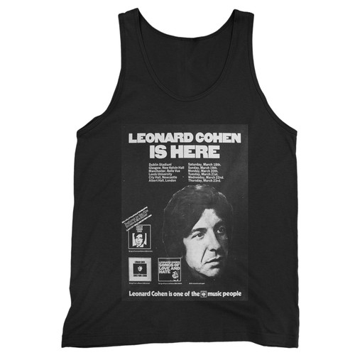 Leonard Cohen Uk Tour 1972  Tank Top