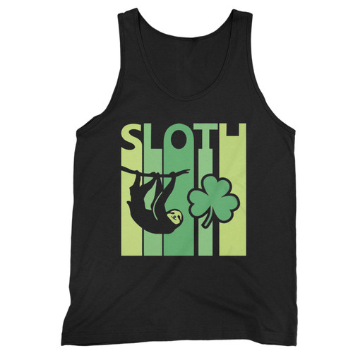 Lucky Sloth Day Irish Vintage  Tank Top