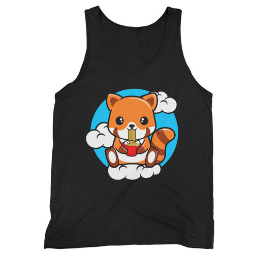 Red Panda Sitting On A Cloud And Eating Ramen  Tank Top Red Panda Sitting On A Cloud And Eating Ramen  Tank Top