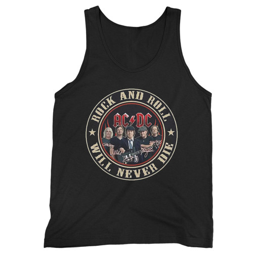 Rock And Roll Never Die Rock Band Music  Tank Top