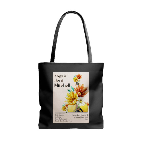 A Night Of Joni Mitchell Zan The Winter Folk Girl Blue Hold On Honeys And Belleskinner  Tote Bags