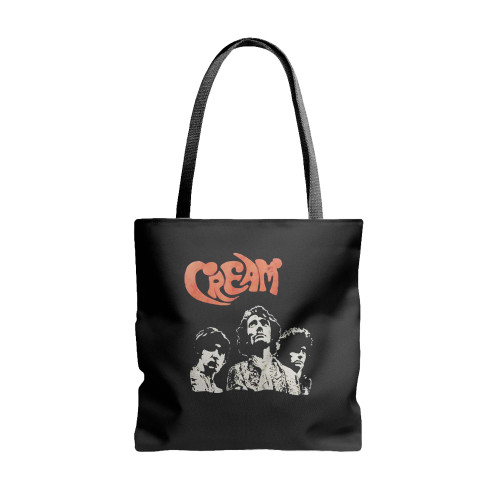 Cream Rock Band  Tote Bags
