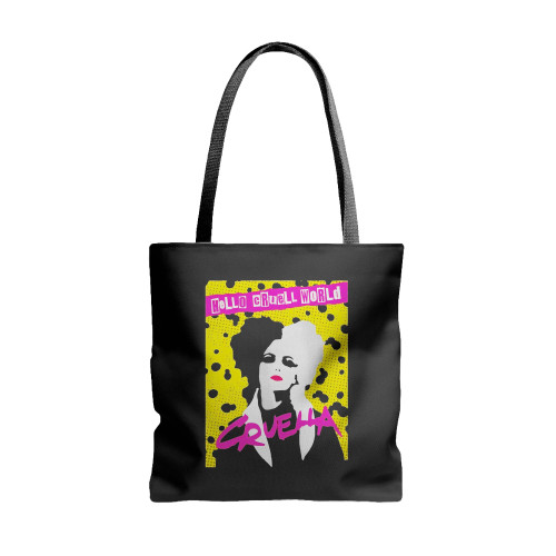 Cruella Hello Cruell World Ransom  Tote Bags Cruella Hello Cruell World Ransom  Tote Bags