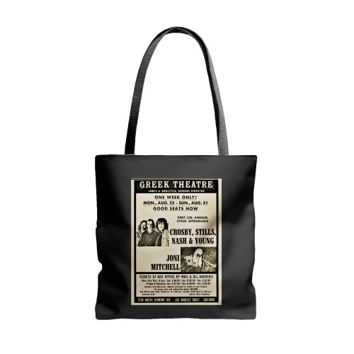 Csn & Y And Joni Mitchell 1969  Tote Bags