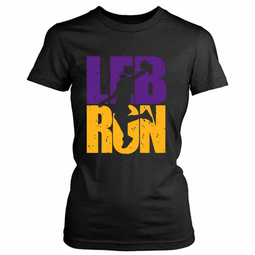 Lebron James Lakers Colors Dunking Lakers Women's T-Shirt Tee