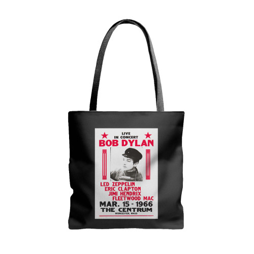 Dylan Led Zeppelin Clapton Hendrix Fleetwood Mac Fantasy Concert  Tote Bags
