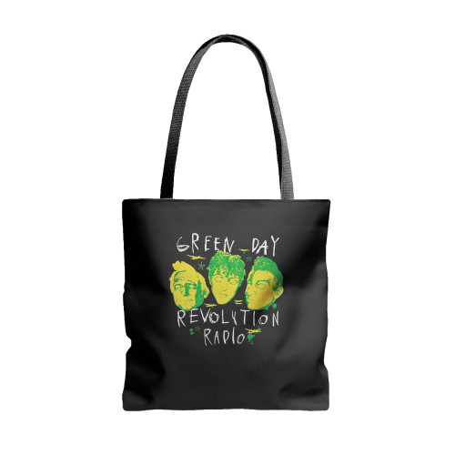 Green Day Scribble Mask  Tote Bags