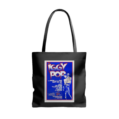 Iggy Pop Concert Vintage Band S Song Rock Travel Old Advert  Tote Bags