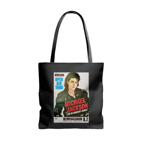 Jackson Michael Concert  Tote Bags 871988 M%C3%Bcnchen Olympiastadion  Tote Bags