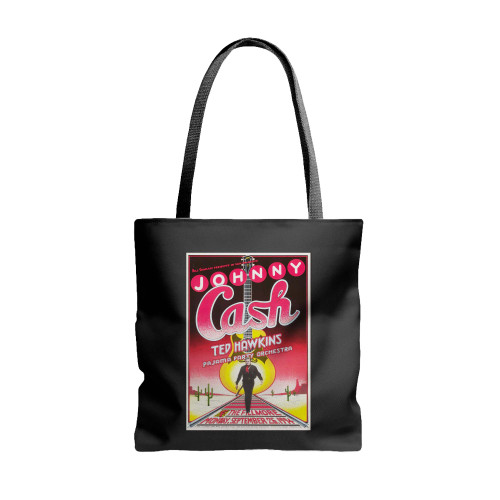 Johnny Cash Vintage Concert From Fillmore Auditorium  Tote Bags