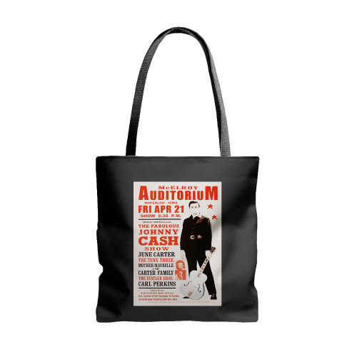 Johnny Cash Vintage Concert Iron On Transfer  Tote Bags