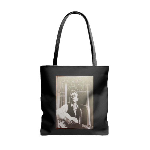 Johnny Cash Walking On Fire  Tote Bags