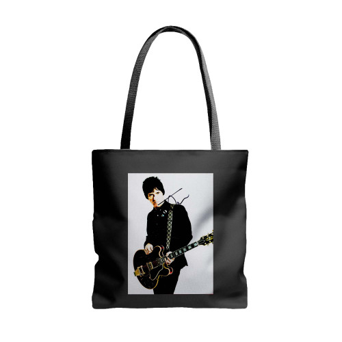 Johnny Marr Signed Colour Photo  Tote Bags