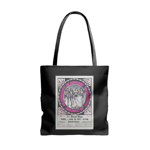 Kiss 1977 Duluth Concert  Tote Bags