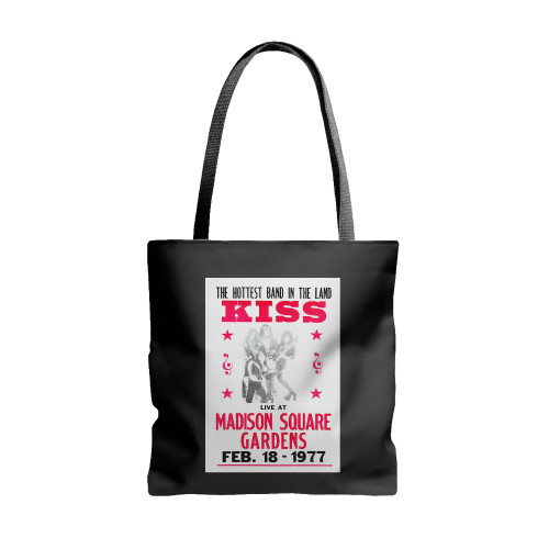 Kiss 1977 Madison Square Garden Reproduction Cardboard Concert  Tote Bags