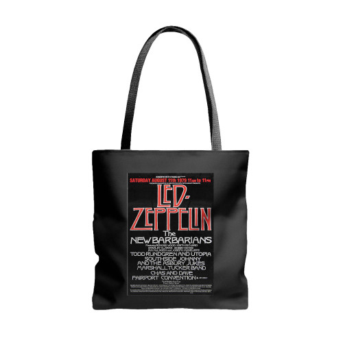 Led Zeppelin 1979 Knebworth Park  Tote Bags