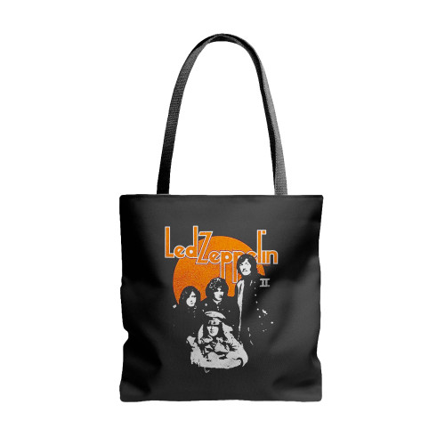 Led Zeppelin Orange Circle  Tote Bags Led Zeppelin Orange Circle  Tote Bags