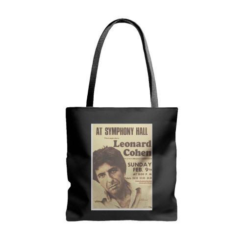 Leonard Cohen Concert Vintage Music Vintage  Tote Bags  Tote Bags