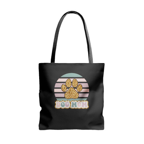 Leopard Dog Mom  Tote Bags