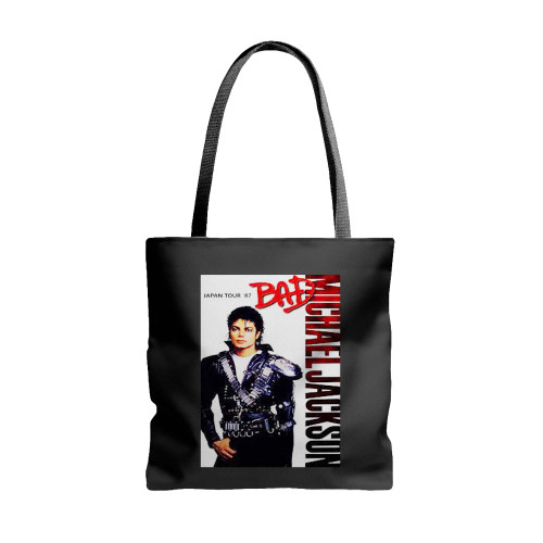 Michael Jackson 1987 Bad Tour Yokohama Concert (1987)  Tote Bagss  Tote Bags