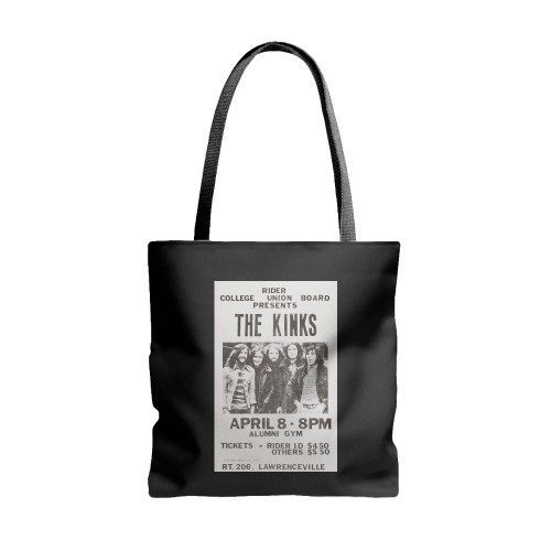 The Kinks 1973 Rider College Lawrence Township Nj Concert  Tote Bags