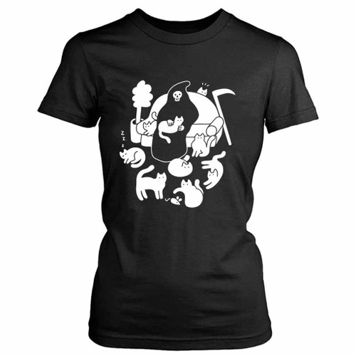 Death And His Cats Women's T-Shirt Tee