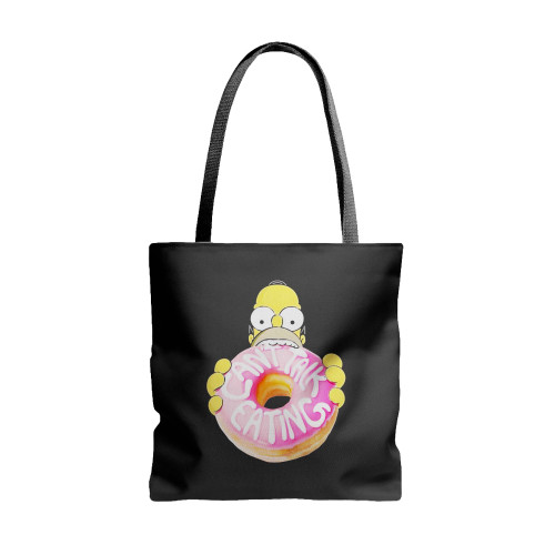 The Simpsons Homer Can'T Talk Eating  Tote Bags