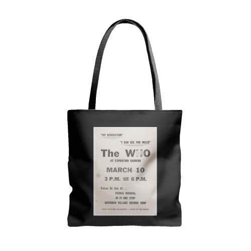 The Who Autographed Concert  Tote Bags