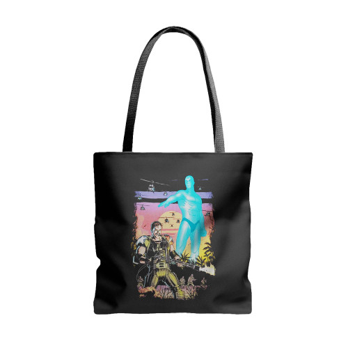 Watchmen Comedian And Dr Manhattan  Tote Bags