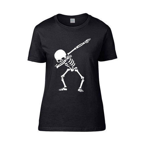 Dabbing Skeleton Halloween Women's T-Shirt Tee