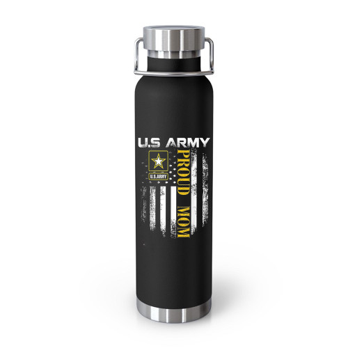 Us Army Proud Mom With American Flag  Tumblr Bottle