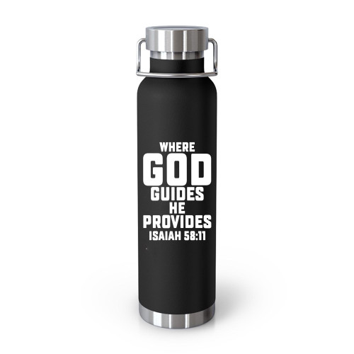 Where God Guides He Provides Christian  Tumblr Bottle