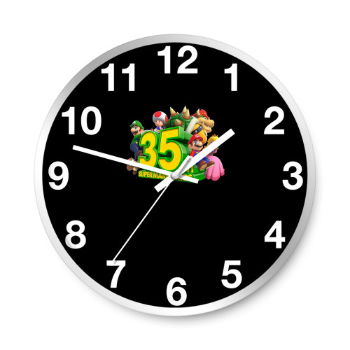 35Th Super Mario Bros Anniversary  Wall Clocks