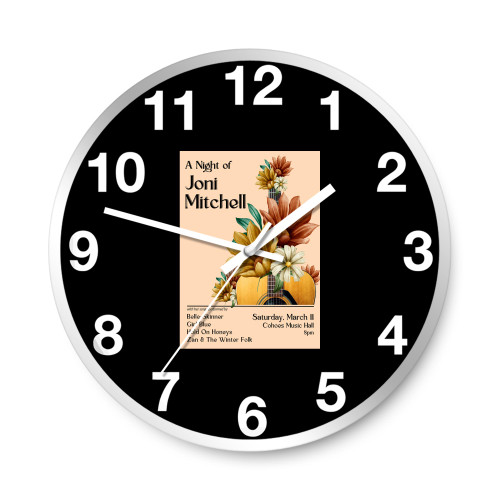 A Night Of Joni Mitchell Zan The Winter Folk Girl Blue Hold On Honeys And Belleskinner  Wall Clocks