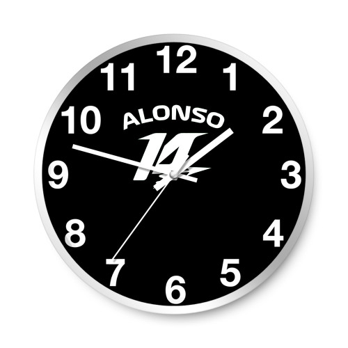 Alonso 14 Formula One 2023-2024  Wall Clocks