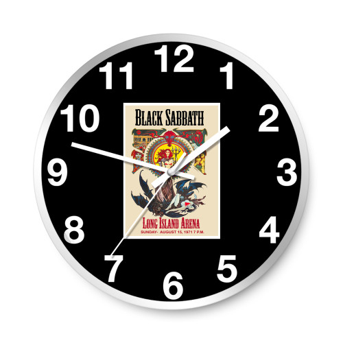 Black Sabbath At Long Island Arena Concert 1971  Wall Clocks